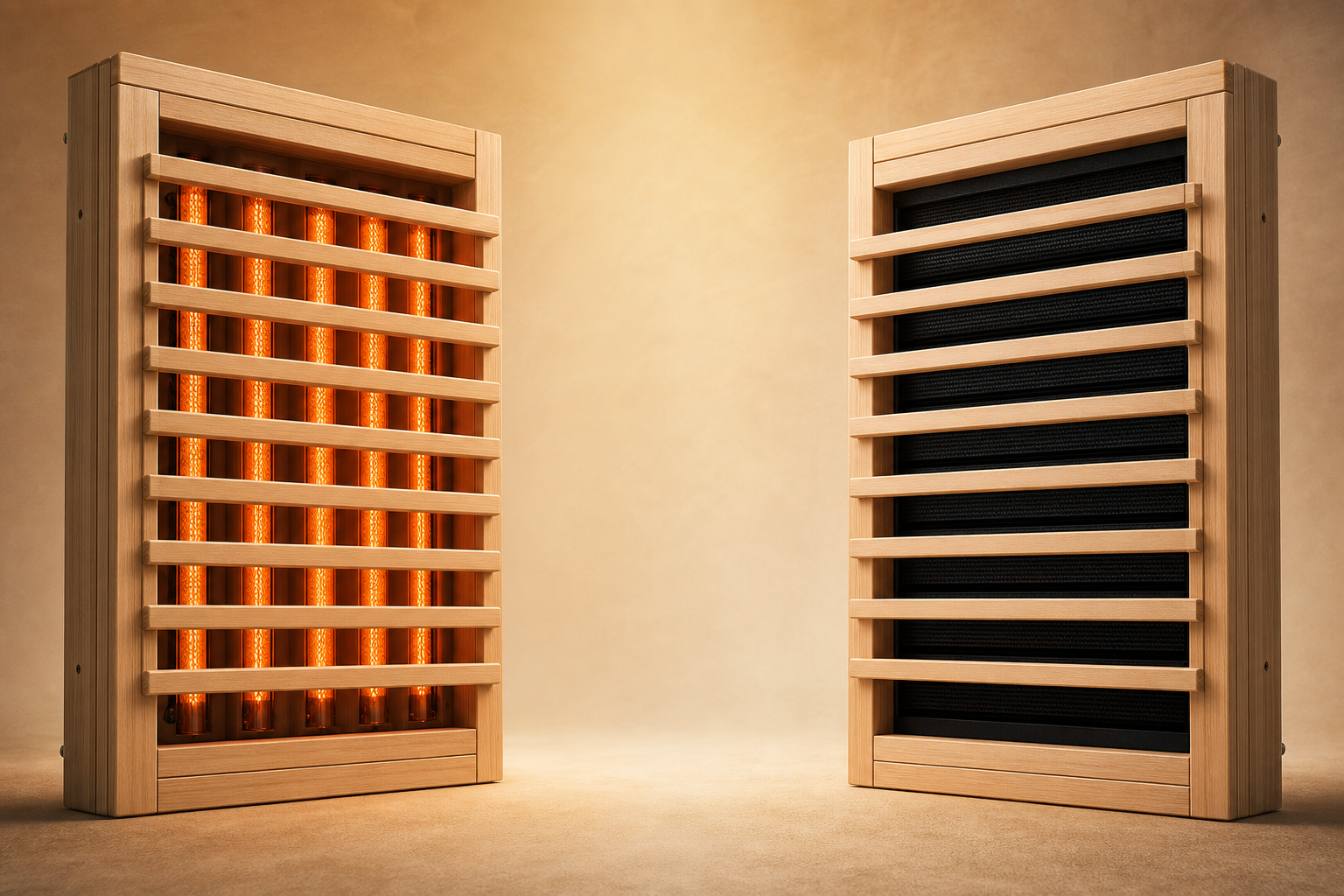 Ceramic and carbon infrared sauna heaters comparison