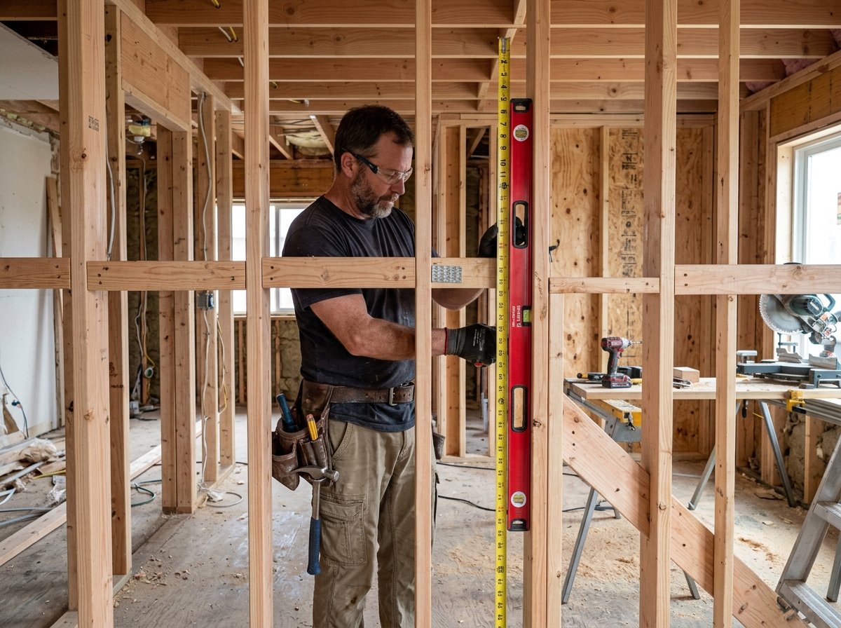 Solid wall framing construction