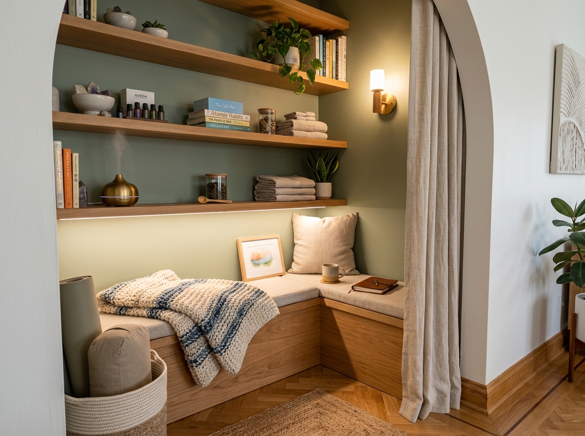 Closet converted to wellness space
