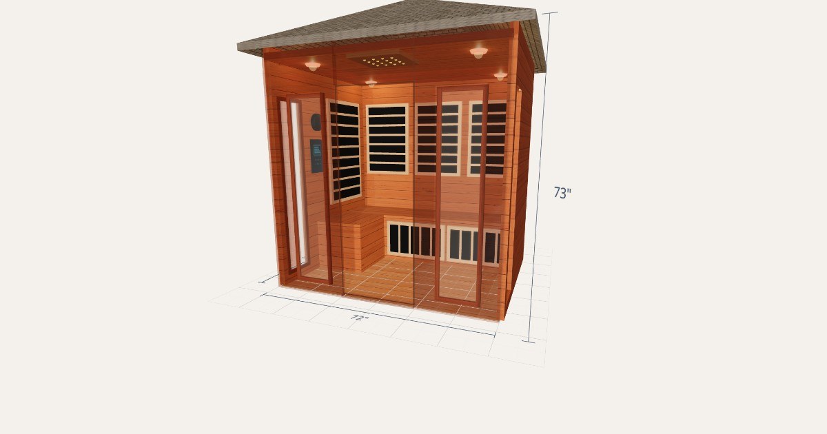 72"×60"×73" · 4 People · Mahogany 3D preview
